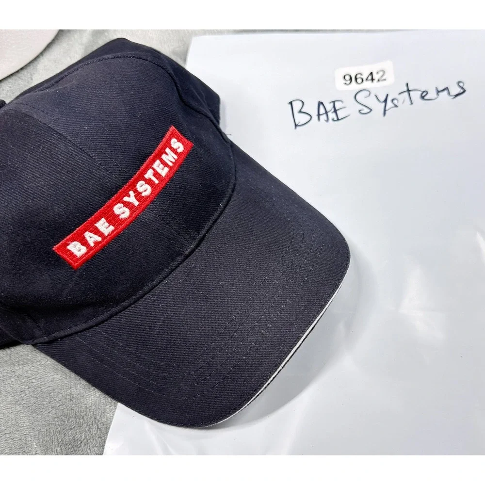 BAE Systems Hat Mens Adjustable Navy Blue Baseball Cap Defense